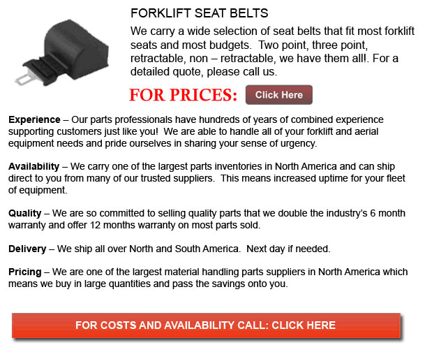Seat Belts for Forklift