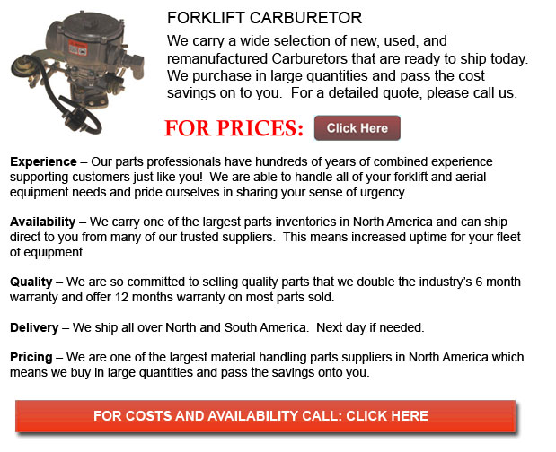 Hyster Forklift Carburetors