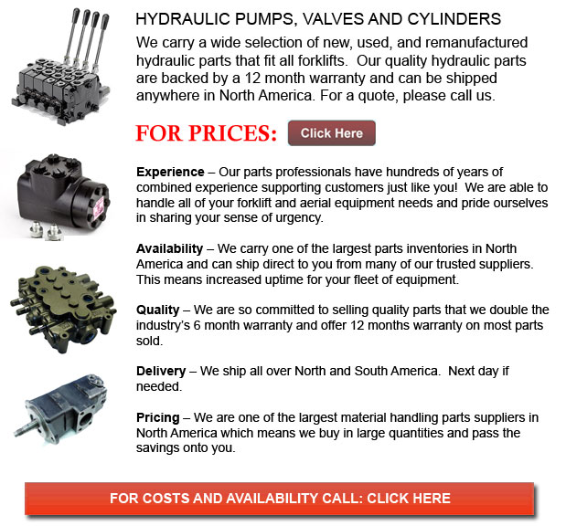 Hyster Hydraulic Pumps, Valves and Cylinders