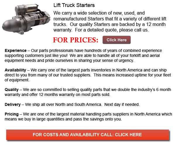 Starters for Forklifts
