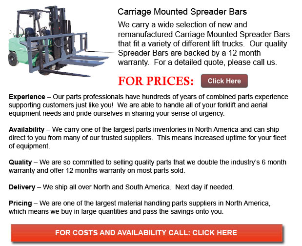 Carriage Mounted Spreader Bars