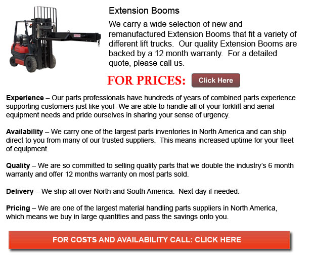 Extension Booms for Forklift
