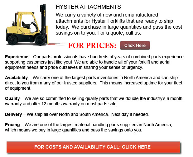Attachments for Hyster Forklifts